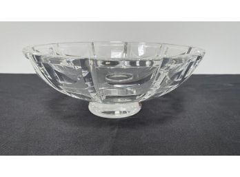 Orrefors Crystal Footed Bowl - 10'w X  3.5'h