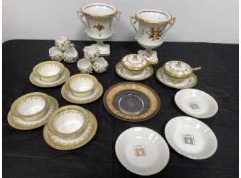 A Mixed Lot Of Entertaining Items - Limoges France, Dresden Germany & More