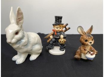 A Lot Of GOEBEL Figurines - Rabbit, Bunny & Little Boy