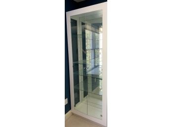 A White Laminate, Four  Glass Shelves Curio Cabinet - 2 Of 2