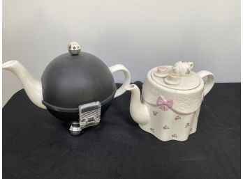A PAIR Of Teapots - Price Kensington Potteries, England & Teapot With Cozy Cover, China