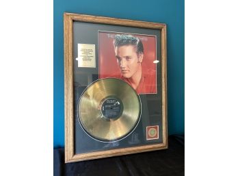 An Elvis Presley Framed Million Seller 24K Gold Plated Record MINT 0190/1500