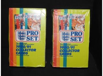 2 Sealed 1990/91 Pro Set Soccer Trading Cards Many Rookies In These Boxes