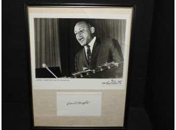 Signed Lionel Hampton Index CardJazz Musician Superstar And Photo
