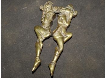 Old Brass Dancing Ladies Nutcracker