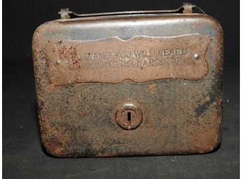 Old Metal Suitcase Bank