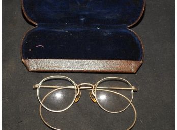 Antique Gold Filled Glasses With Case