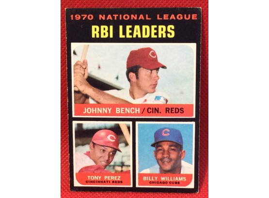 1971 Topps RBI Leaders Johnny Bench/Tony Perez/Billy Williams