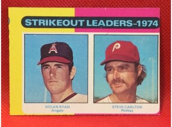 1975 Topps Strikeout Leaders Nolan Ryan/Steve Carlton