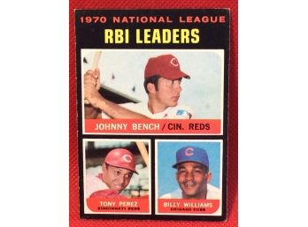 1971 Topps RBI Leaders Johnny Bench/Tony Perez/Billy Williams