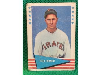 1961 Fleer Baseball Greats Paul Waner