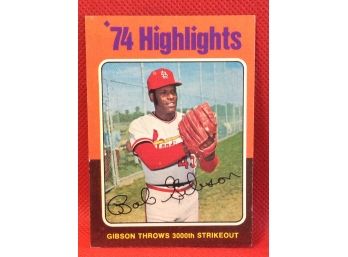 1975 Topps Bob Gibson Highlights