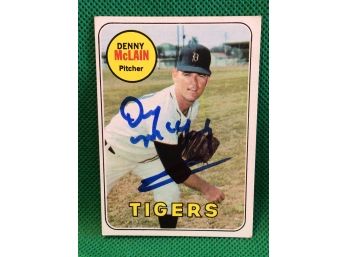 1969 Topps Denny McClain Autographed Card