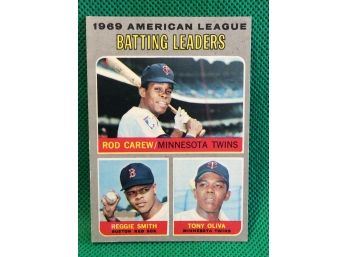 1970 Topps Batting Leaders Rod Carew/Reggie Smith/Tony Oliva