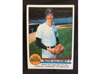1979 Topps Record Breakers Ron Guidry