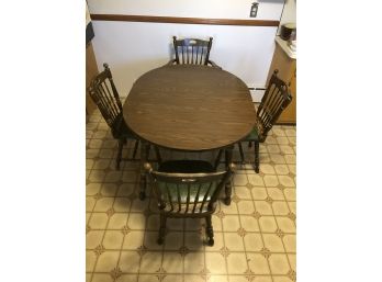 Kitchen Table With Leaf Insert And 4 Chairs