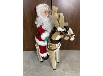 Santa And A Reindeer Decor