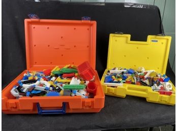 Misc Building Block Toys Lot With Cases Lot Of 2
