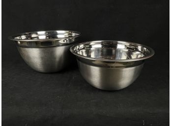 Pair Of Stainless Mixing Bowls