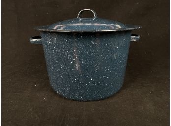 Blue Enameled Pot