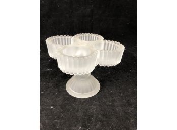 Frosted Glass Tea Light Candle Holder