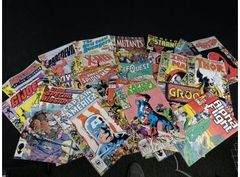 Assorted 80s Comic Book Lot - Captain America, He-Man, GI Joe, Dr. Strange, Thundercats