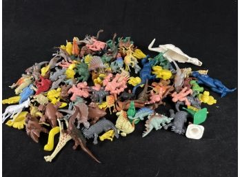 Small Toy Figure Lot - Dinosaurs, Animals, Muscles