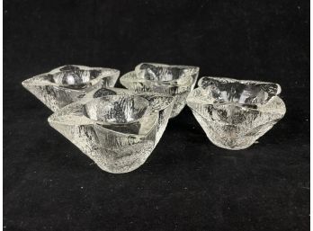 Set Of 4 Small Glass Decorative Bowls