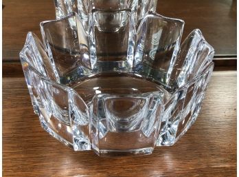 Incredible LARGE SIZE Crystal Bowl By ORREFORS - Nice Vintage Piece - NO DAMAGE - Very Pretty - Made In Sweden
