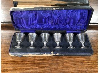 Wonderful Antique English Sterling Shots / Cordials By HAMILTON & Co - Hallmarks Date To 1920 - 2.8 Ozt - 77g