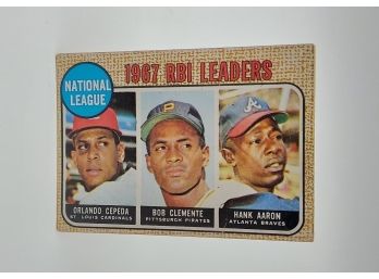 1968 Topps 67 Rb / Leaders Bob Clemente Hank Aaron Hall Of Famers