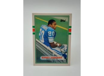 1989 Topps Traded Barry Sanders Rookie Card And Hall Of Famer