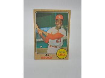 1968 Topps Lou Brock All-Star And Hall Of Famer