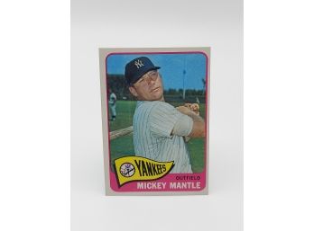 1965 Topps Mickey Mantle Hall Of Famer