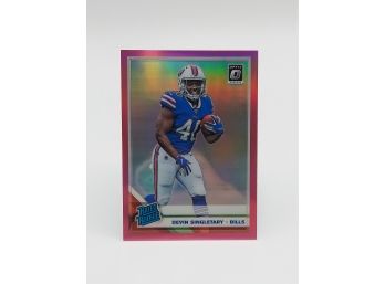 2018 Don Russ Optic Pink Parallel Devin Singletary Rookie Card