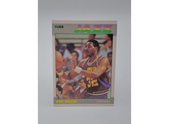 1987 Fleer Karl Malone Second Year Card Hall Of Famer
