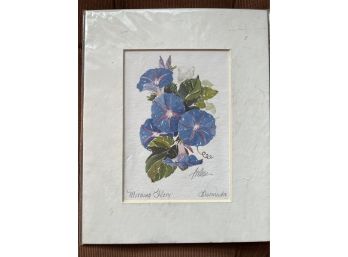 Floral 'morning Glory' Painting-signed-Forbes- Bermuda