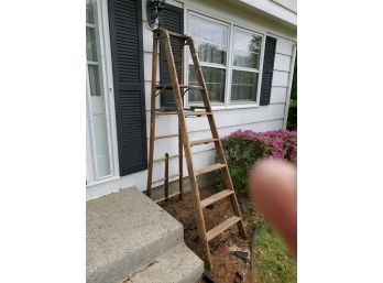 Tall Wooden Ladder