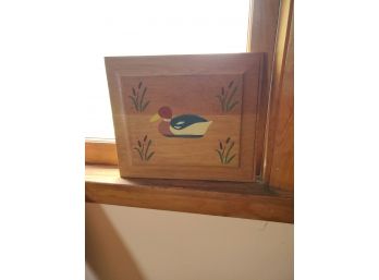 Folk Art Style Wooden Duck Picture