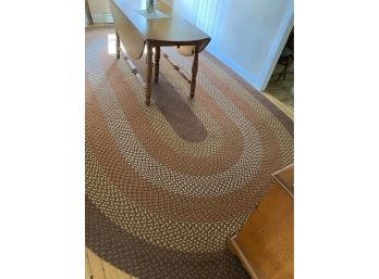 Authentic Oxford Mills (Weymouth) MA Large Oval Braided Wool/nylon Blended Rug 14' X 6' Color Is Spice