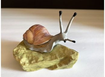 Cybis Snail Named Sir Henri Escargot- Cabinet Kept And Perfect!