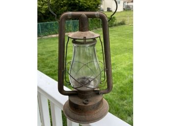 ALL ORIGINAL Royal Dietz NY Tubular Kerosene Oil Lantern Fresh From The Barn *FOR RESTORATION*