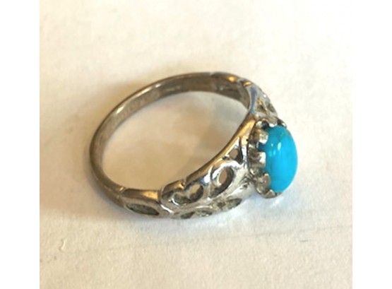 Lovely STERLING RING With Turquoise Stone