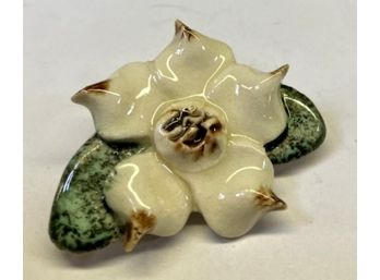Porcelain Pottery Flower Pin, Beautiful Glaze