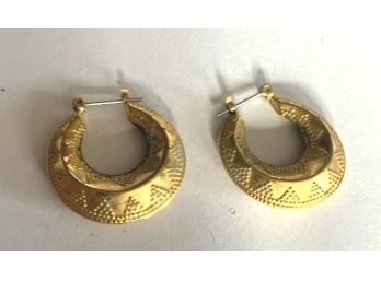 Brass Pierced Earrings
