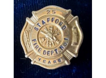 25 Year STAFFORD FIRE DEPT NO.1 PIN