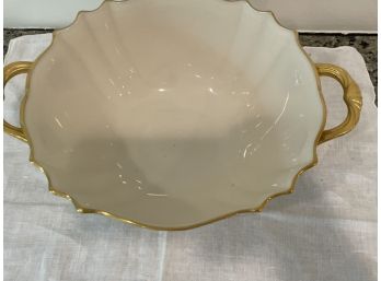 2 Lenox Cream And Gold Serving Bowls