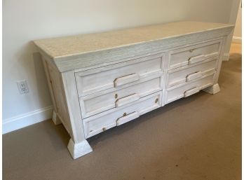 6 Drawer Dresser White Oak And White Stone By California Pacific Brand.