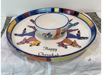 Happy Chanukah Chips And Salsa Serving Bowls