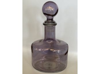 Stunning SVE Purple Glass Decanter From Italy